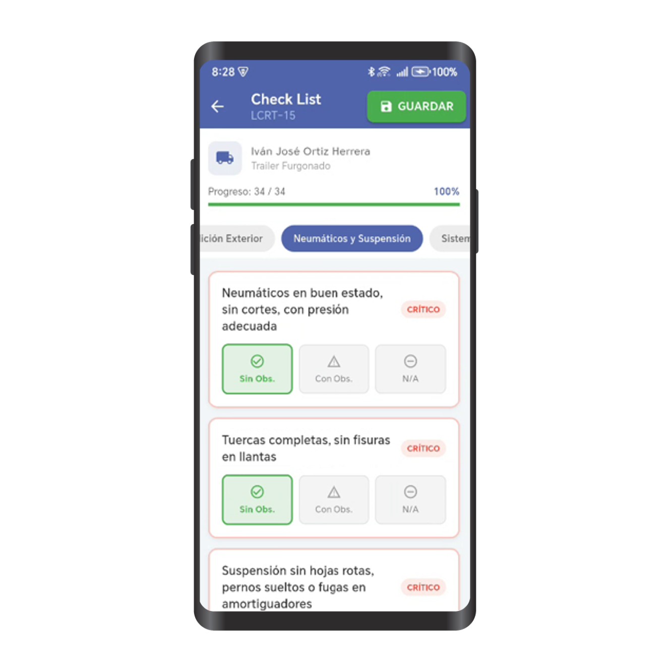 App SSEG - Check List